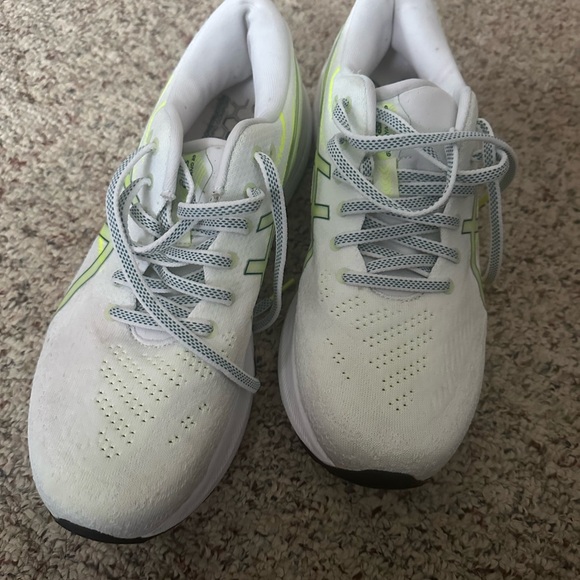 Asics White and Lime Athletic Shoes - Picture 1 of 4